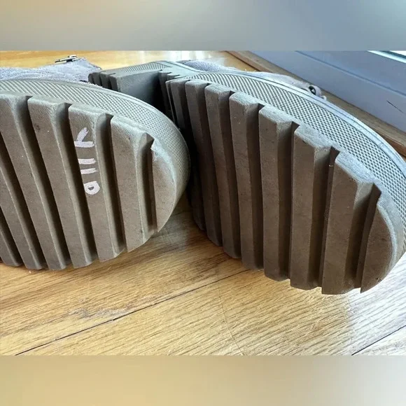 Vince Camuto Suede Heeled Combat Boots - Picture 5 of 9